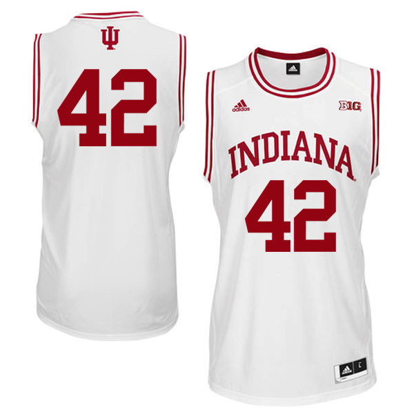Men Indiana Hoosiers #42 Scott May College Basketball Jerseys Sale-White - Click Image to Close